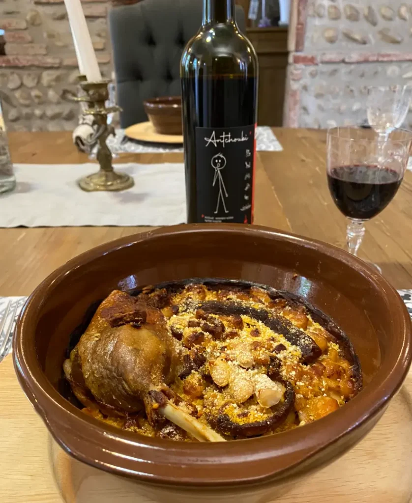 Cassoulet maison et vin de Fronton